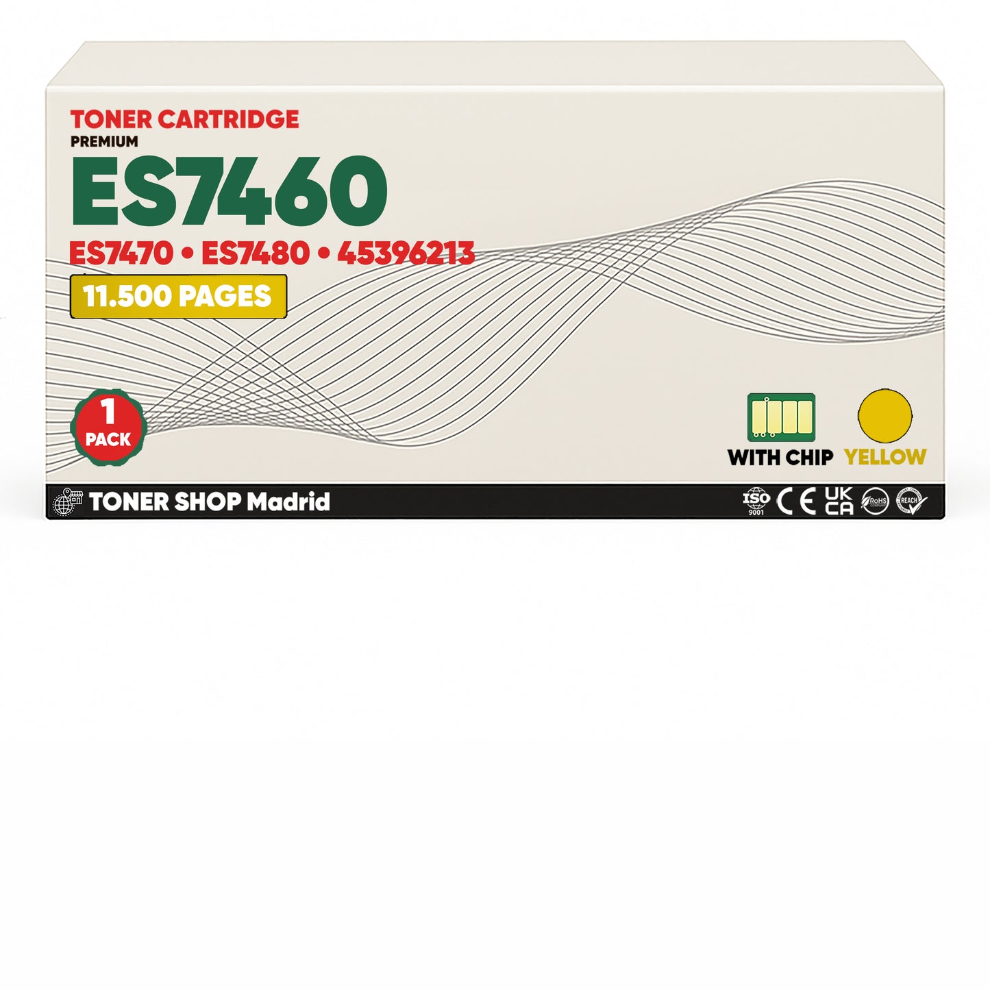 BDink Cartuchos Tóner Compatibles OKI Executive ES7460/ES7470/ES7480 CMYK (Pack 4)