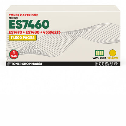 BDink Cartuchos Tóner Compatibles OKI Executive ES7460/ES7470/ES7480 CMYK (Pack 4)