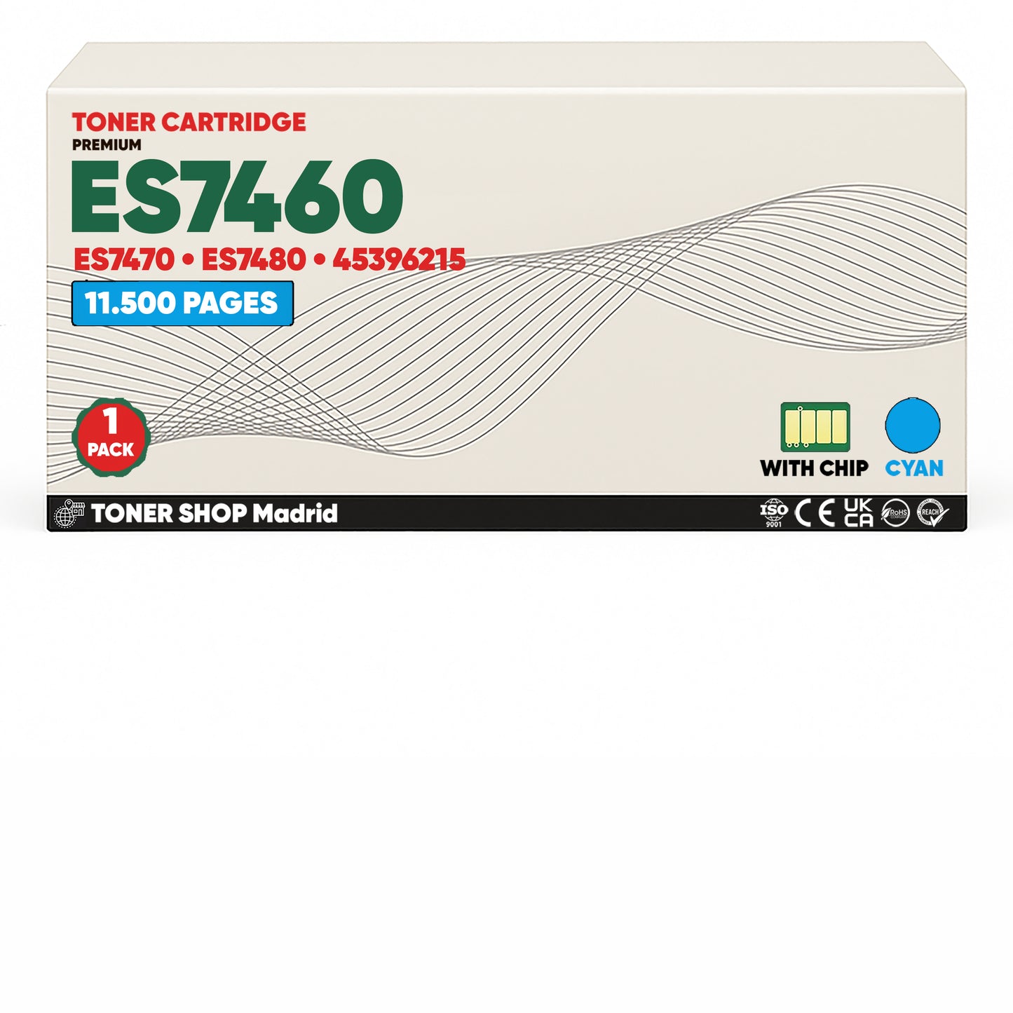 BDink Cartuchos Tóner Compatibles OKI Executive ES7460/ES7470/ES7480 CMYK (Pack 4)