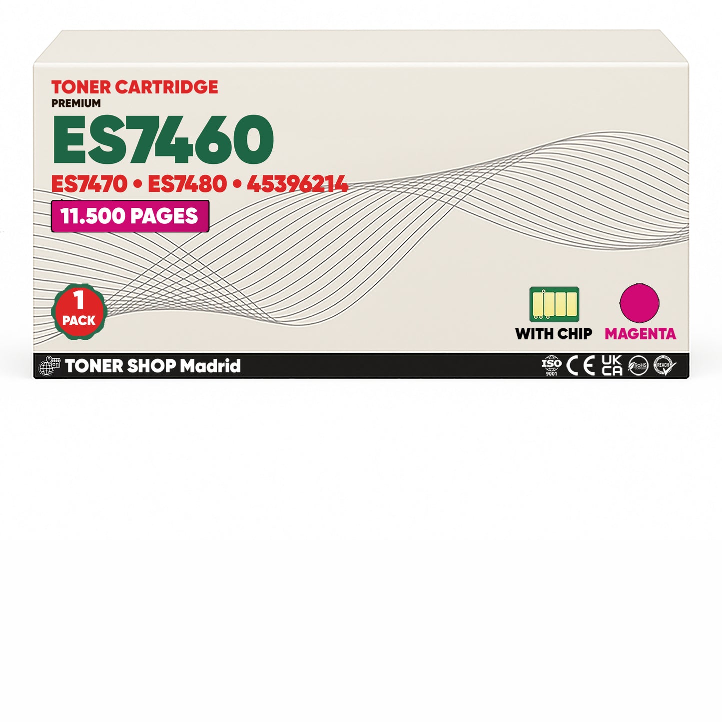 BDink Cartuchos Tóner Compatibles OKI Executive ES7460/ES7470/ES7480 CMYK (Pack 4)