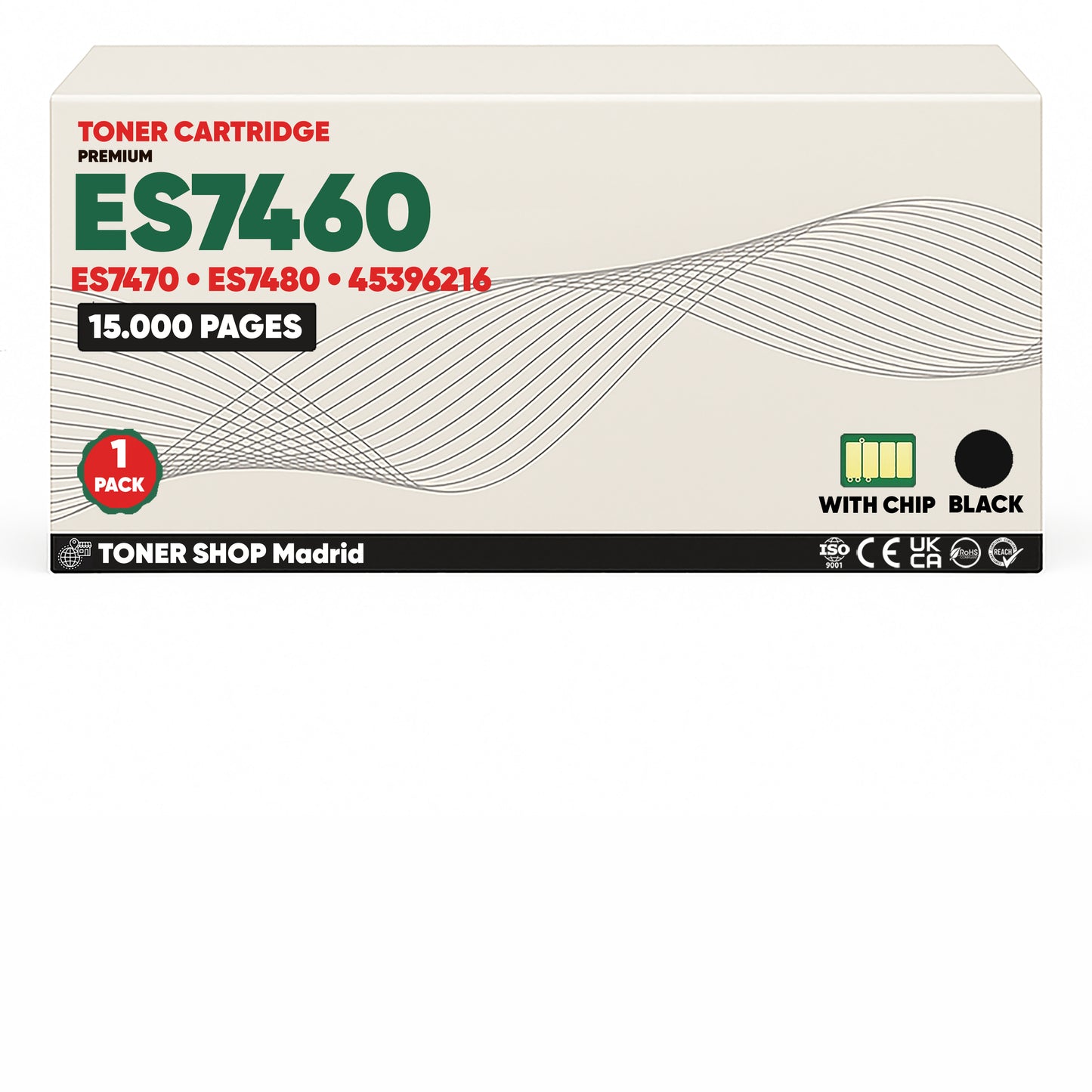 BDink Cartuchos Tóner Compatibles OKI Executive ES7460/ES7470/ES7480 CMYK (Pack 4)