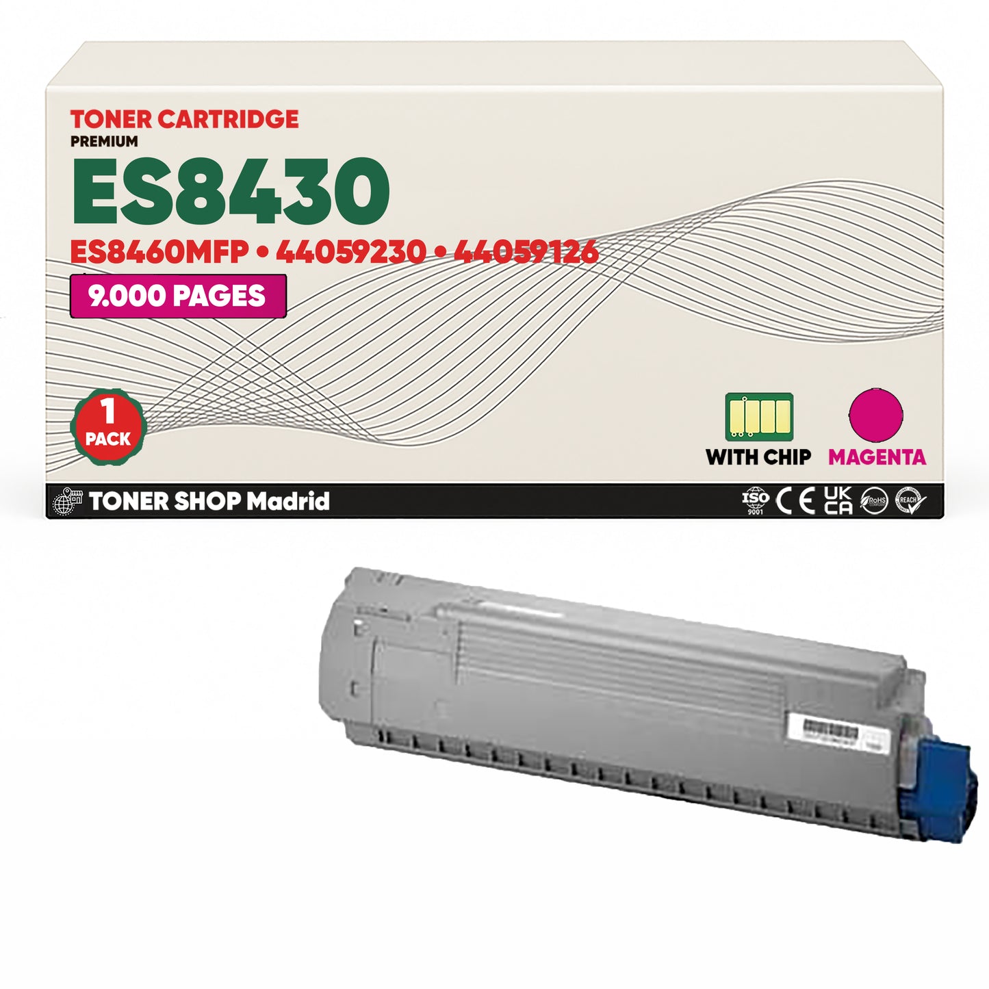 BDink Cartuchos Tóner Compatibles OKI Executive ES8430/ES8460MFP CMYK (Pack 4)