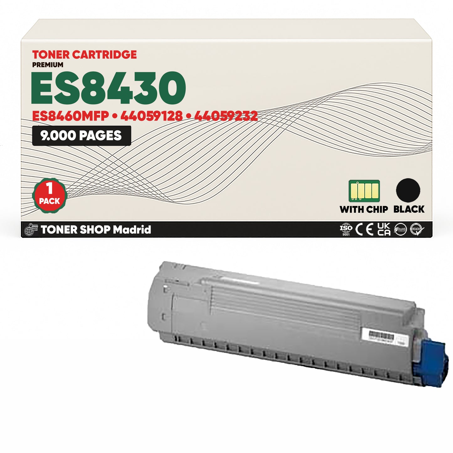 BDink Cartuchos Tóner Compatibles OKI Executive ES8430/ES8460MFP CMYK (Pack 4)