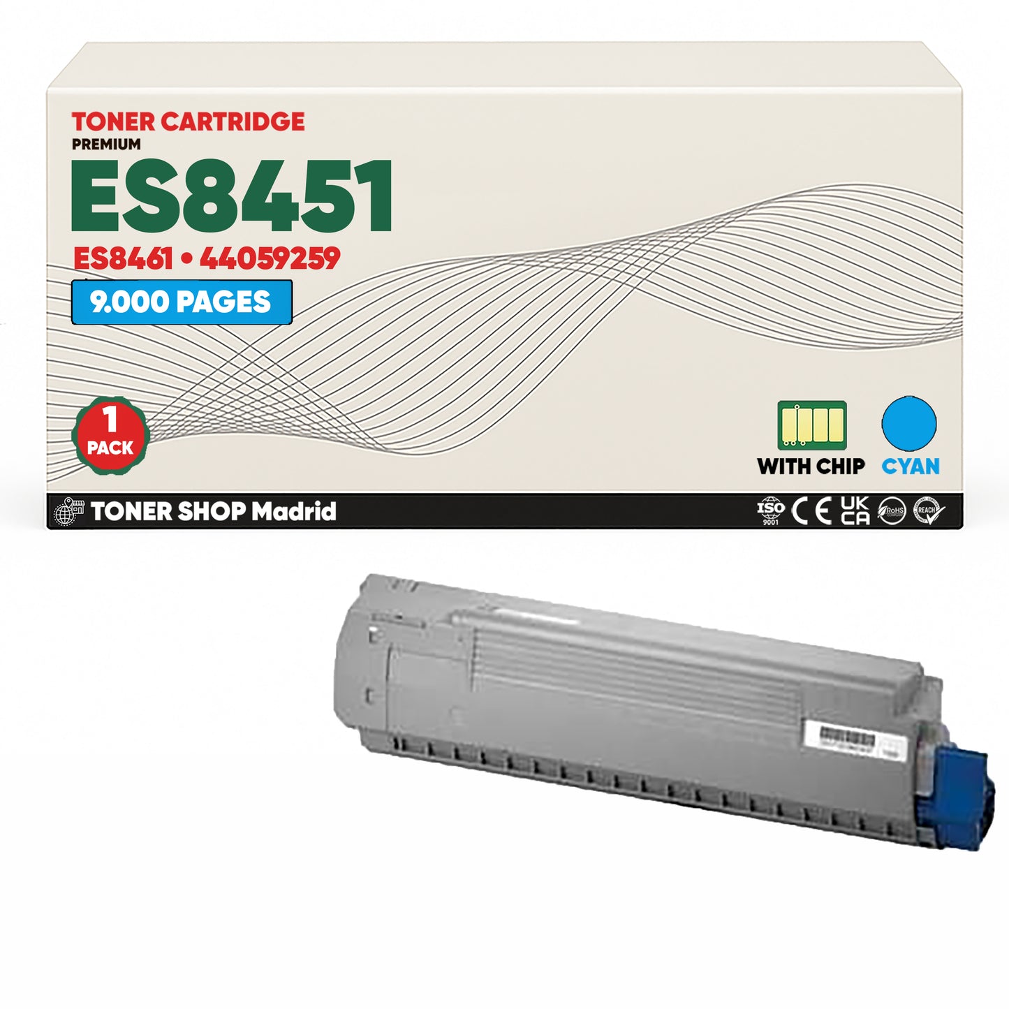 BDink Cartuchos Tóner Compatibles OKI Executive ES8451/ES8461 CMYK (Pack 4)