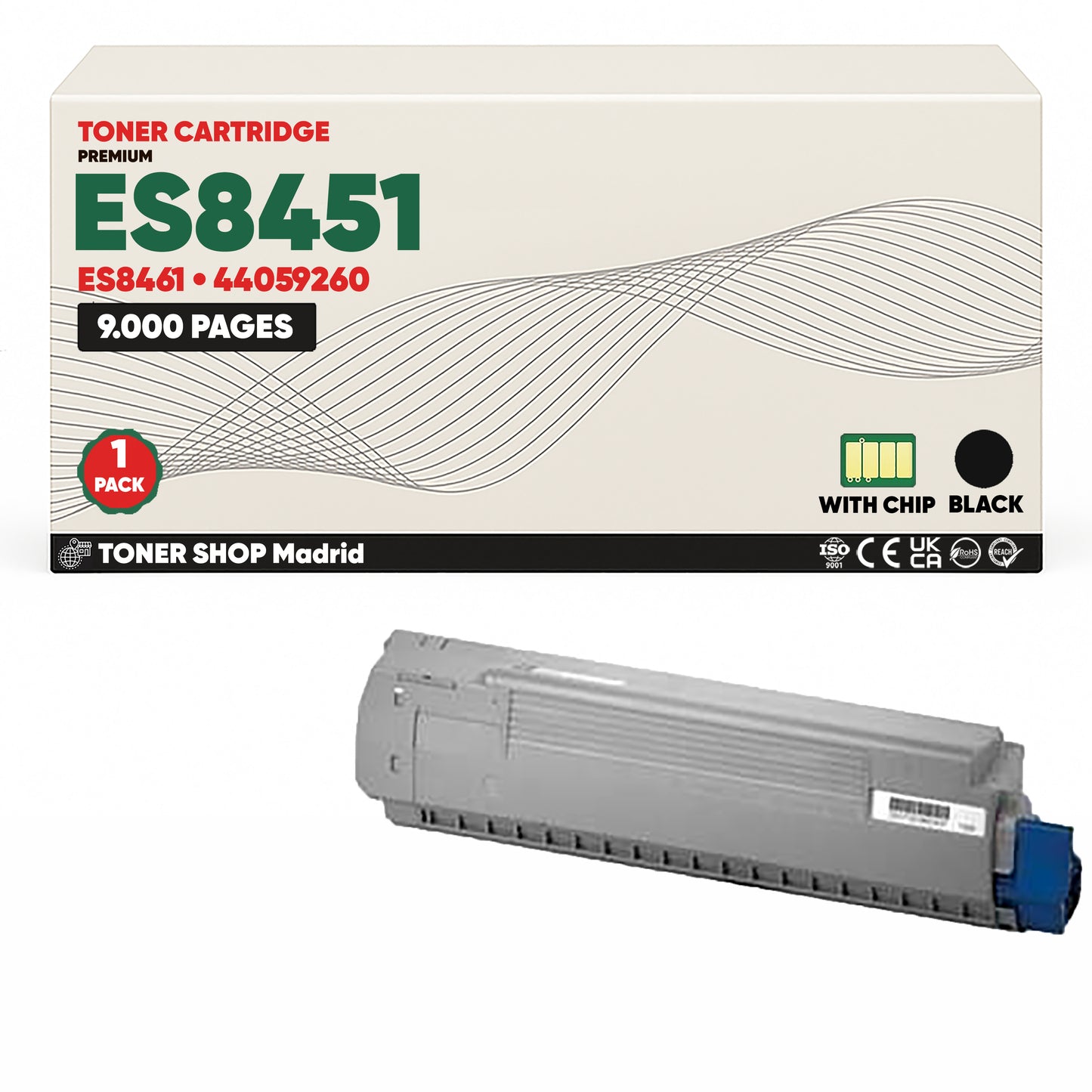 BDink Cartuchos Tóner Compatibles OKI Executive ES8451/ES8461 CMYK (Pack 4)