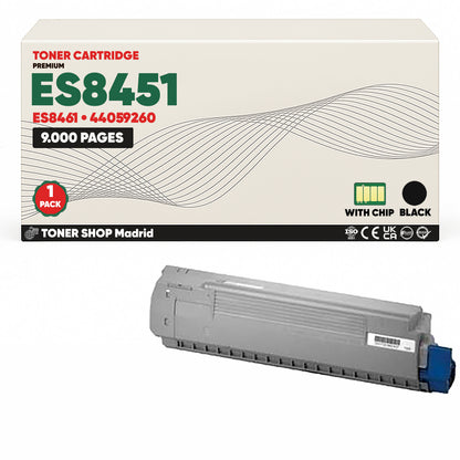 BDink Cartuchos Tóner Compatibles OKI Executive ES8451/ES8461 CMYK (Pack 4)