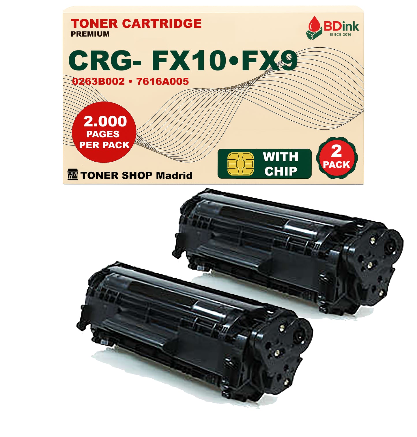 BDink Cartucho Tóner Compatible Canon FX10/FX9/104/703 Negro