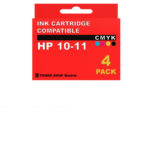 BDink Cartuchos Tinta Compatible HP 10 11 CMYK (Pack 4)