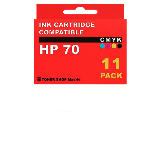 BDink Cartuchos Tinta Compatible HP 70 Colores Variados (Pack 11)
