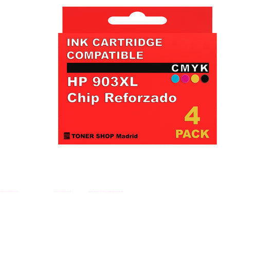 BDink Cartuchos Tinta Compatible HP 903XL CMYK (Pack 4) Chip Reforzado