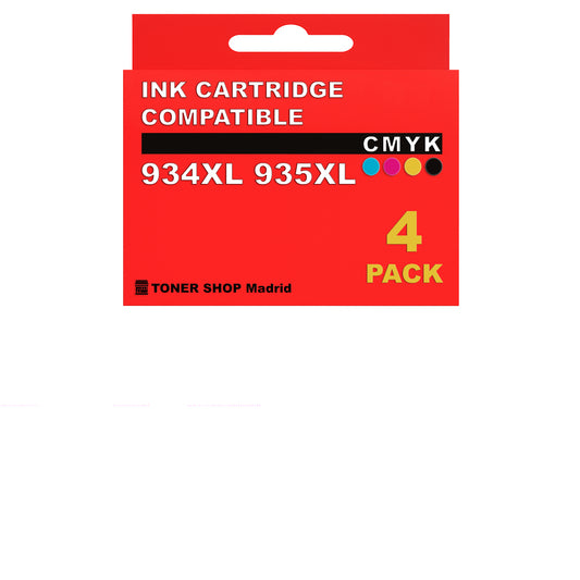 BDink Cartuchos Tinta Compatible HP 934XL 935XL CMYK (Pack 4)