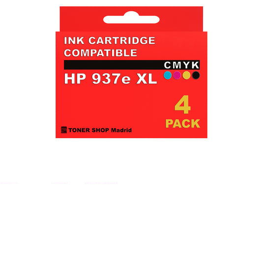 BDink Cartuchos Tinta Compatible HP 937e XL CMYK (Pack 4)