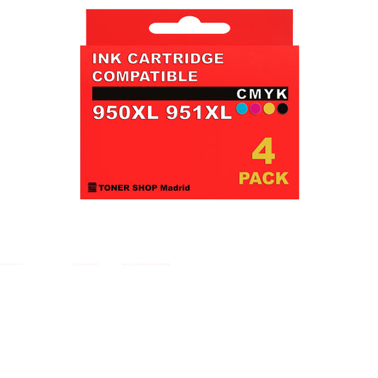BDink Cartuchos Tinta Compatible HP 950XL 951XL CMYK (Pack 4)