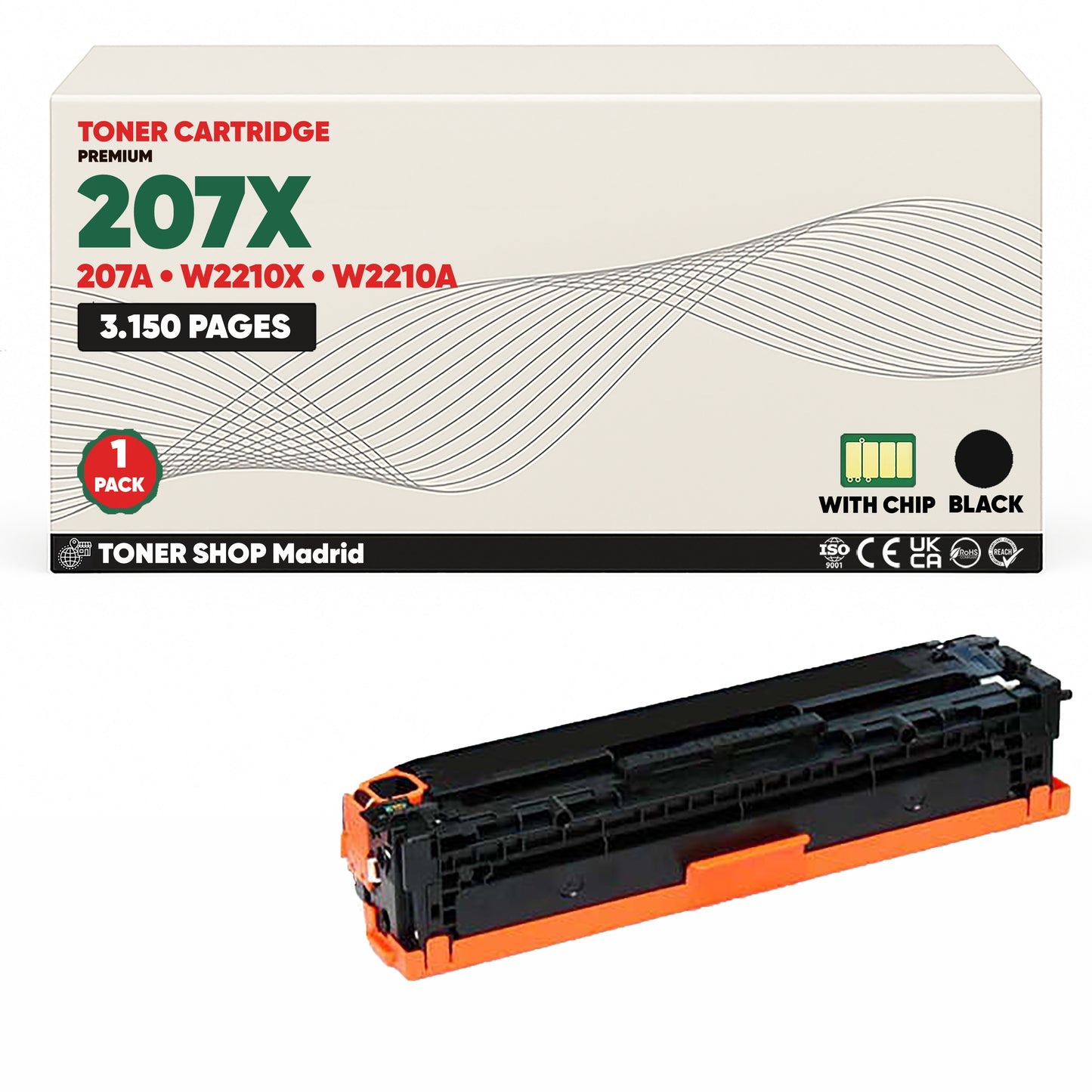 BDink Tóner Compatible HP 207X 207A (Pack 4 CMYK) Con Chip
