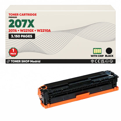 BDink Tóner Compatible HP 207X 207A (Pack 4 CMYK) Con Chip