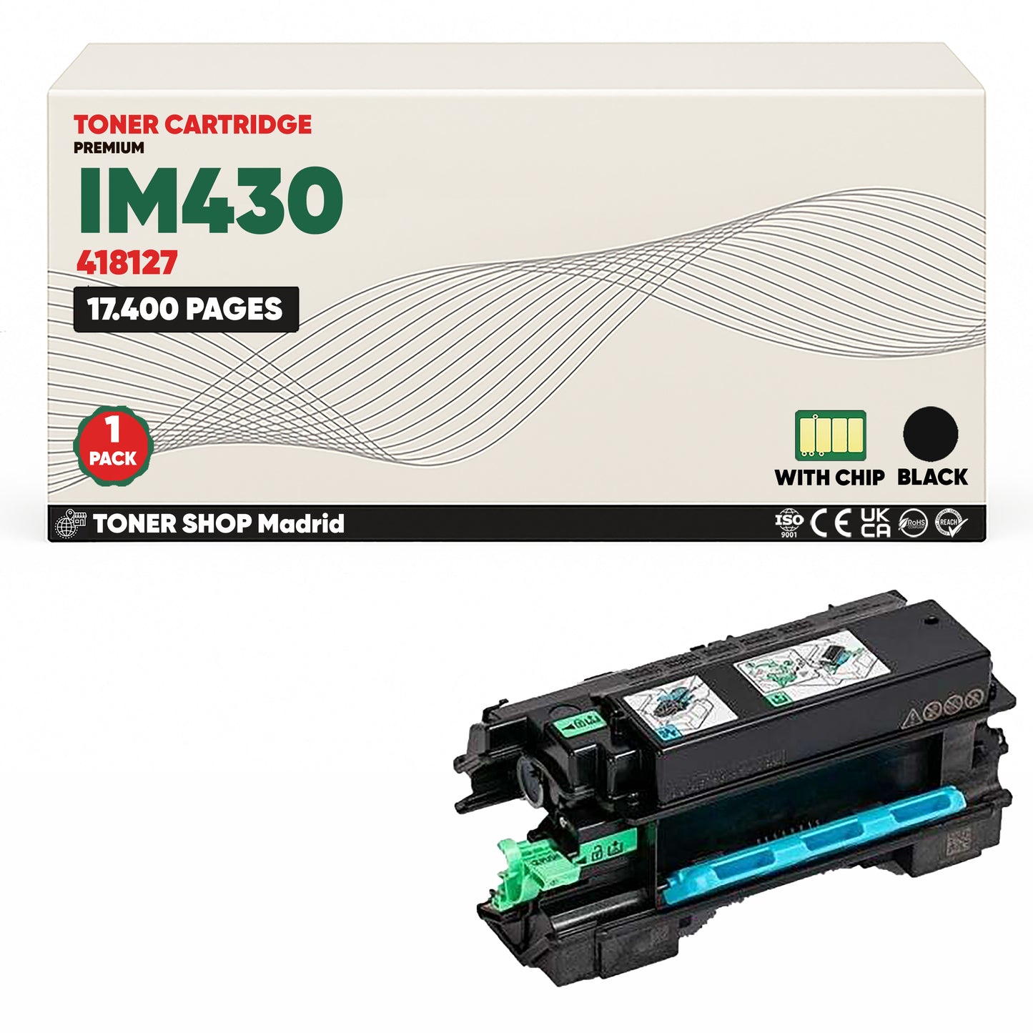 BDink Cartucho Tóner Compatible Ricoh IM430 Negro