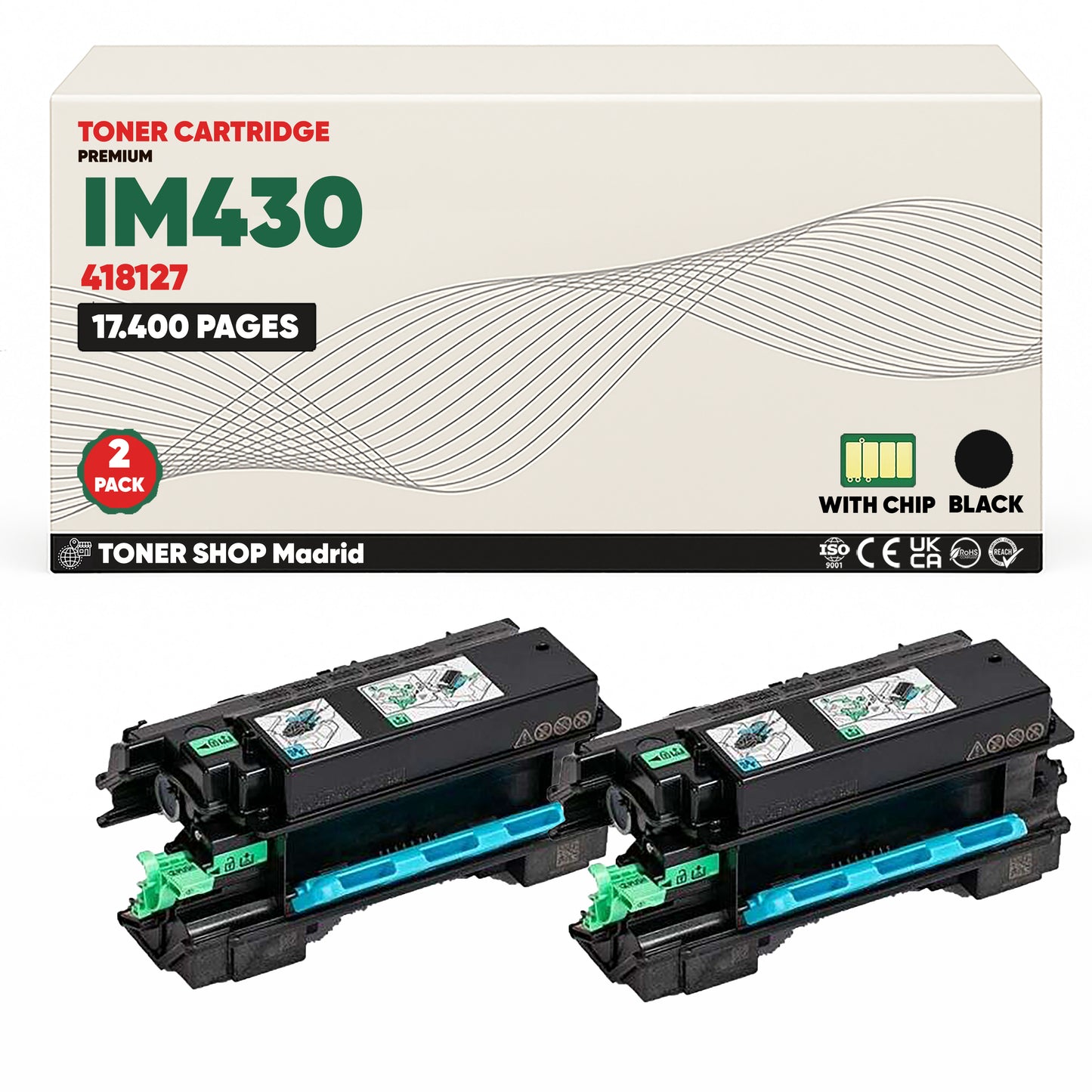 BDink Cartucho Tóner Compatible Ricoh IM430 Negro