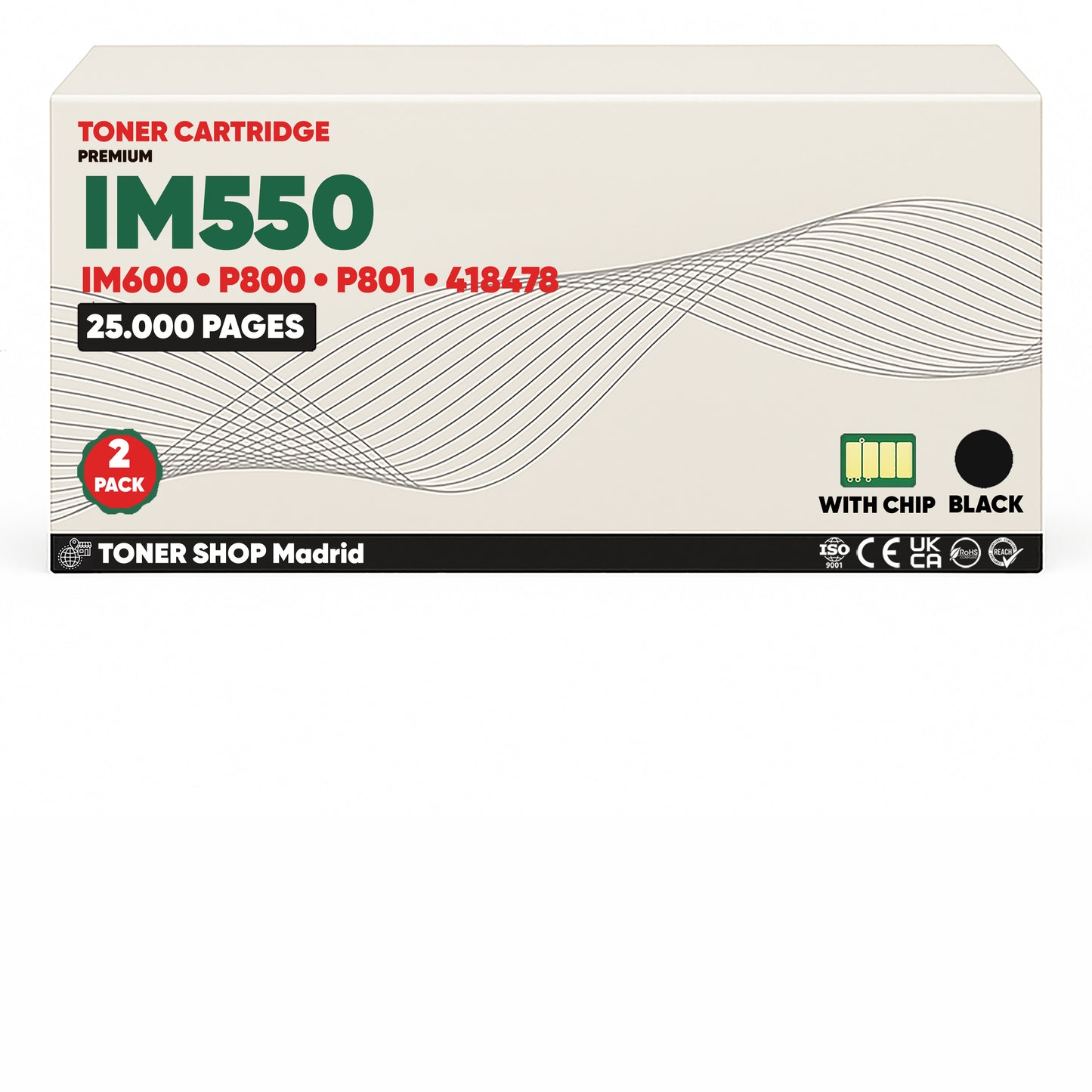 BDink Cartucho/s Tóner Compatible/s Ricoh IM550/IM600 Negro
