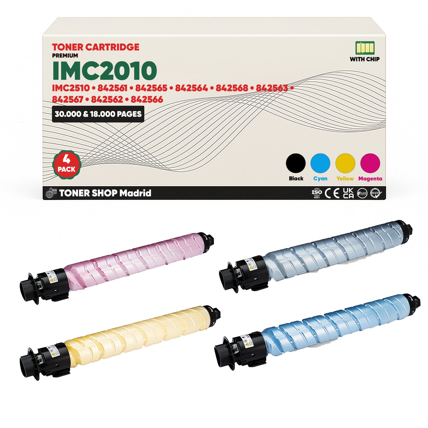 BDink Tóner Compatible Ricoh IMC2010/IMC2510 (Pack 4 CMYK)