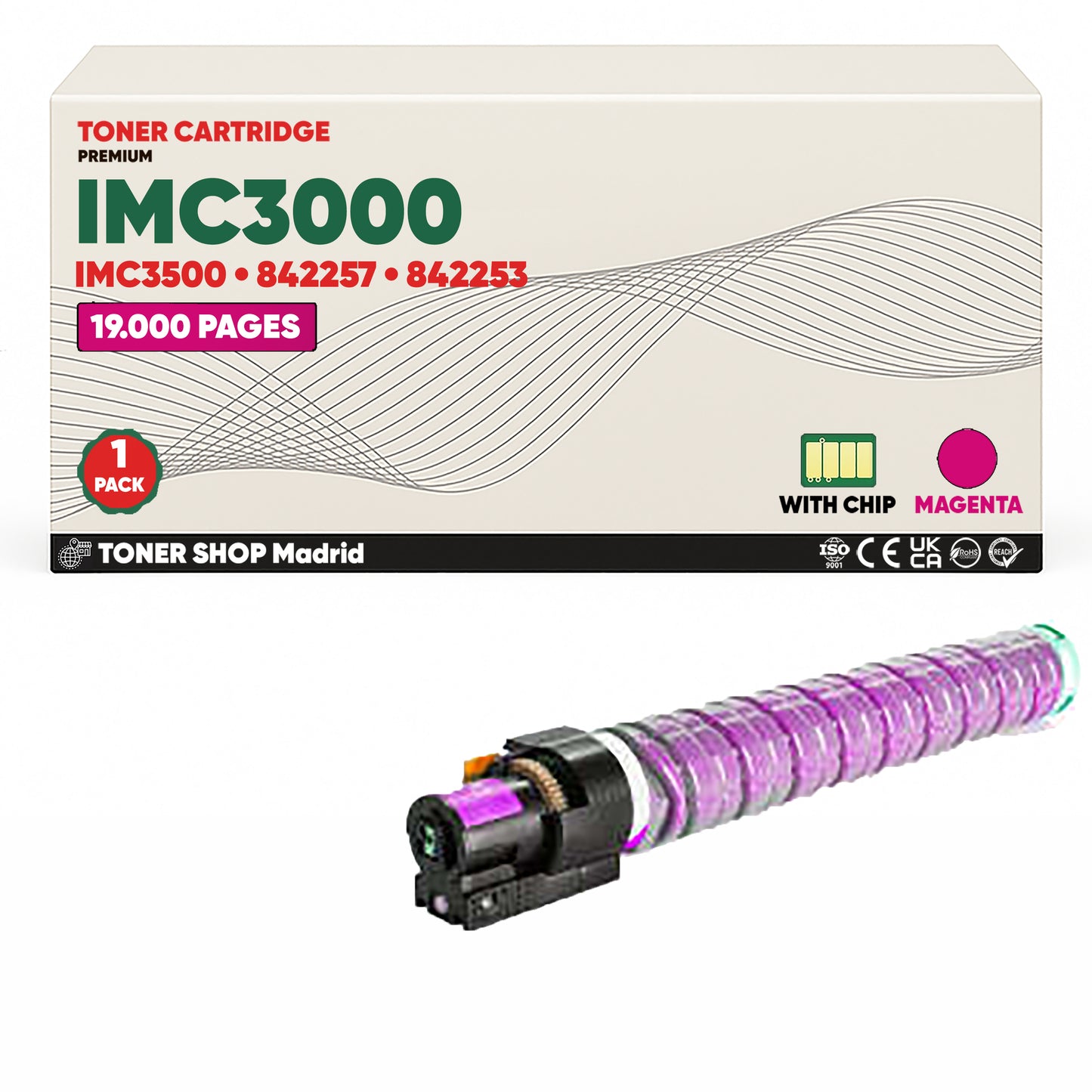 BDink Cartucho/s Tóner Compatible/s Ricoh IMC3000/IMC3500 CMYK (Pack 4)
