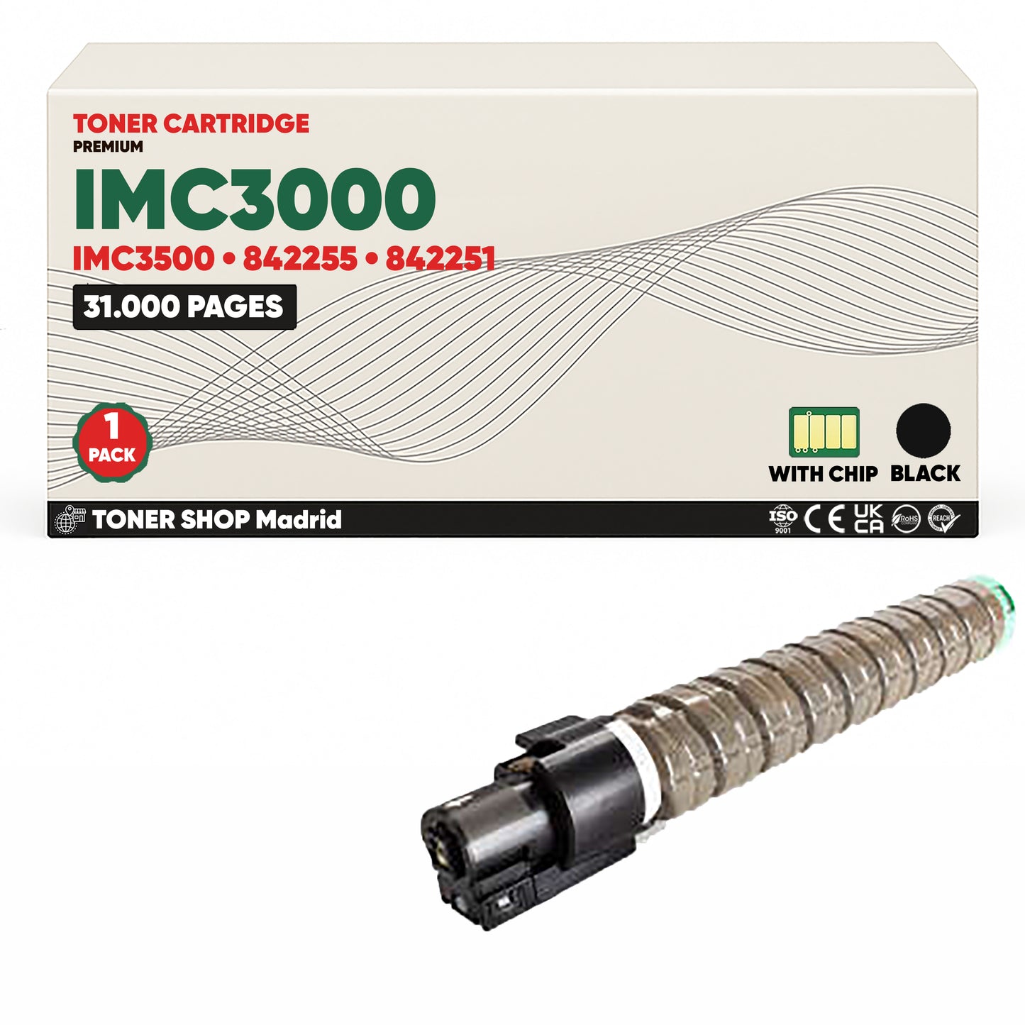 BDink Cartucho/s Tóner Compatible/s Ricoh IMC3000/IMC3500 CMYK (Pack 4)