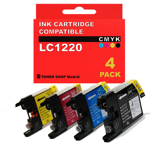 BDink Cartuchos Tinta Compatible Brother LC1220 CMYK (Pack 4)