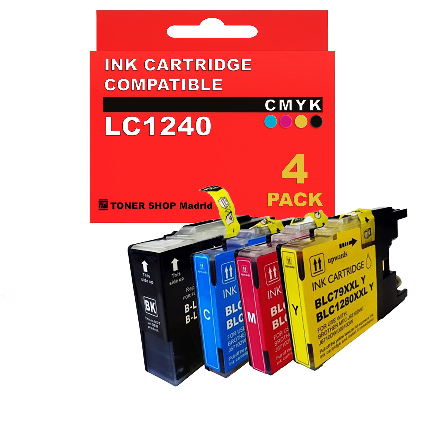 BDink Cartuchos Tinta Compatible Brother LC1240 CMYK (Pack 4)