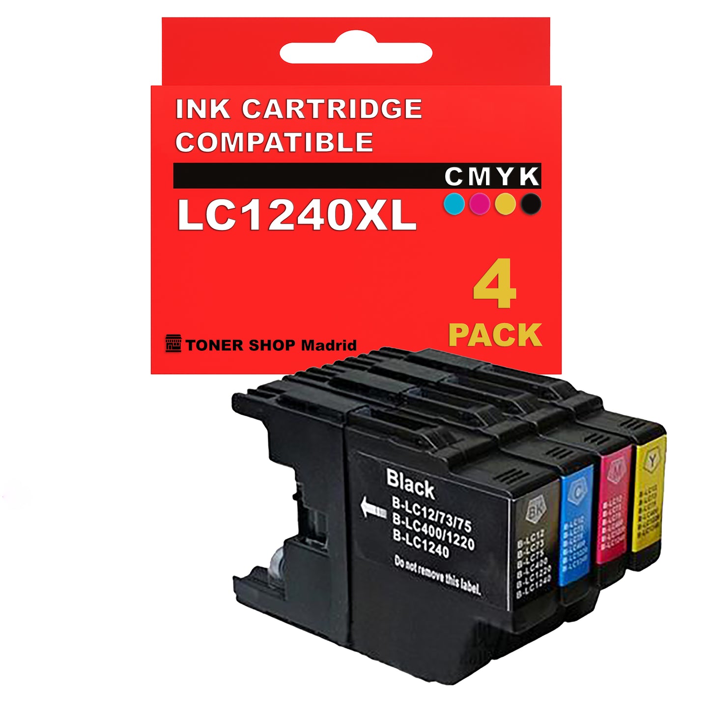 BDink Cartuchos Tinta Compatible Brother LC1240XL CMYK (Pack 4)