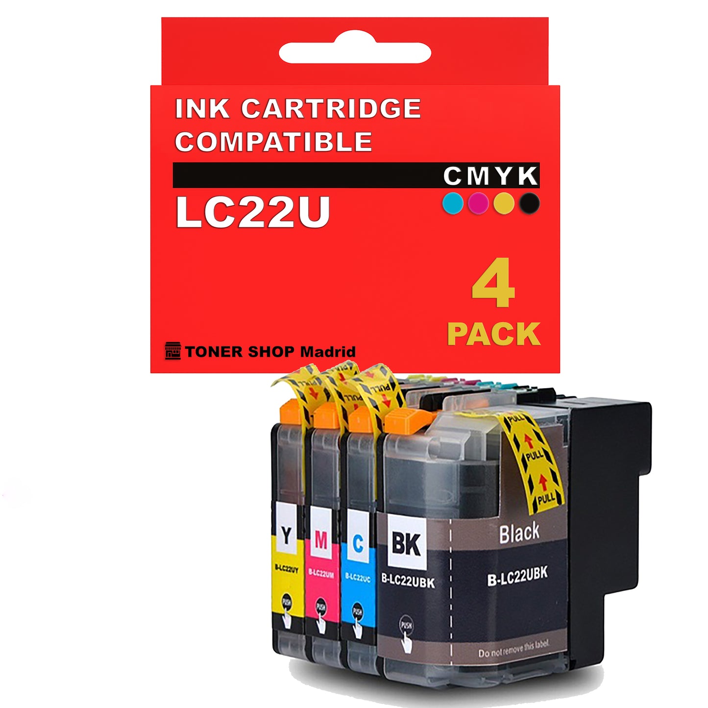BDink Cartuchos Tinta Compatible Brother LC22U CMYK (Pack 4)