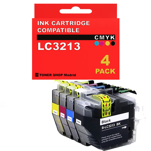 BDink Cartuchos Tinta Compatible Brother LC3213 CMYK (Pack 4)
