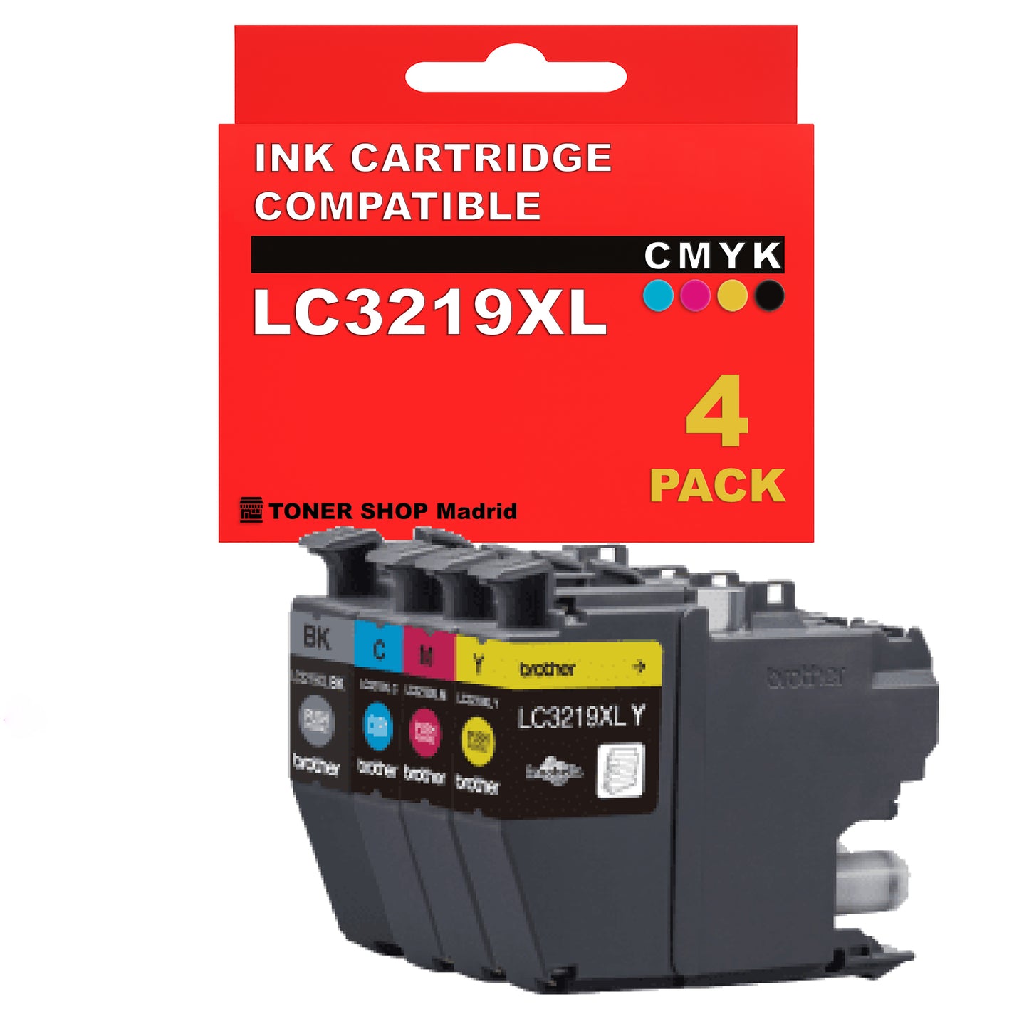 BDink Cartuchos Tinta Compatible Brother LC3219XL CMYK (Pack 4)