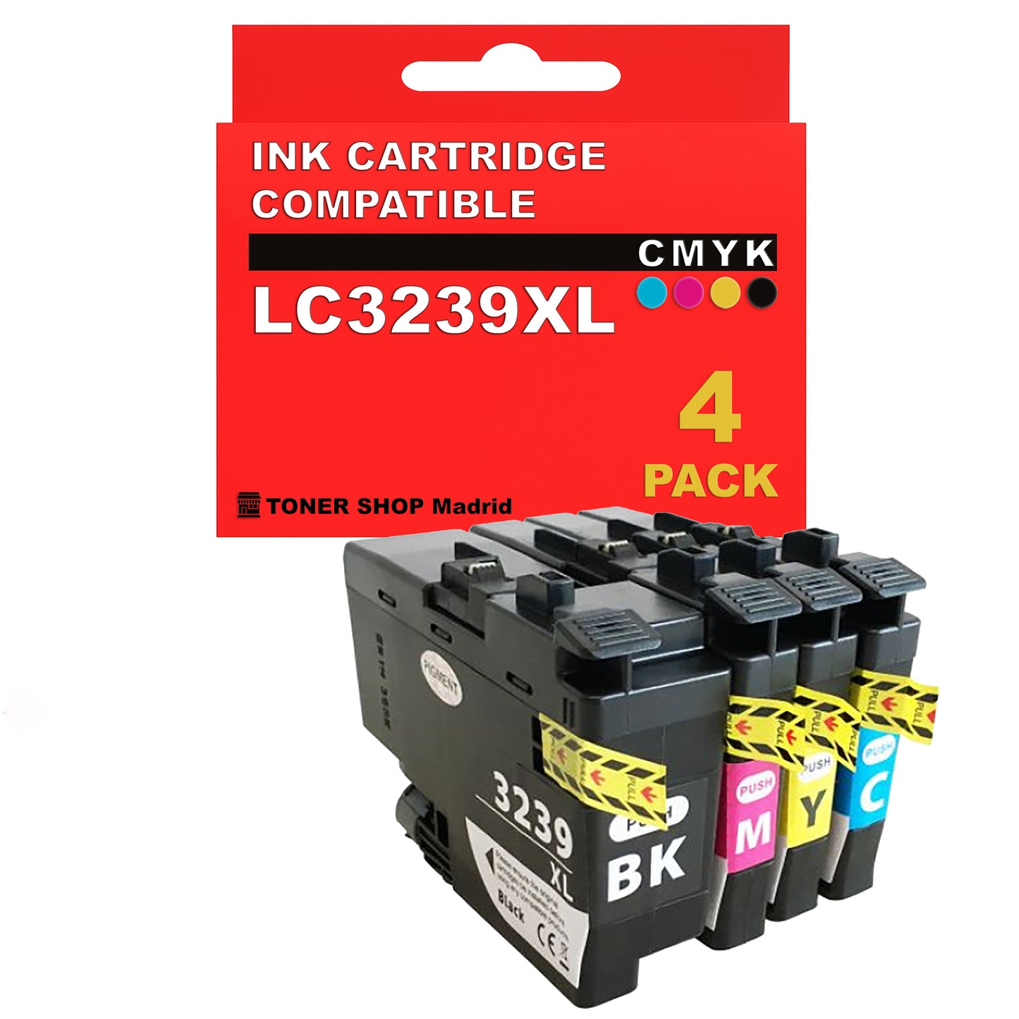BDink Cartuchos Tinta Compatible Brother LC3239XL CMYK (Pack 4)