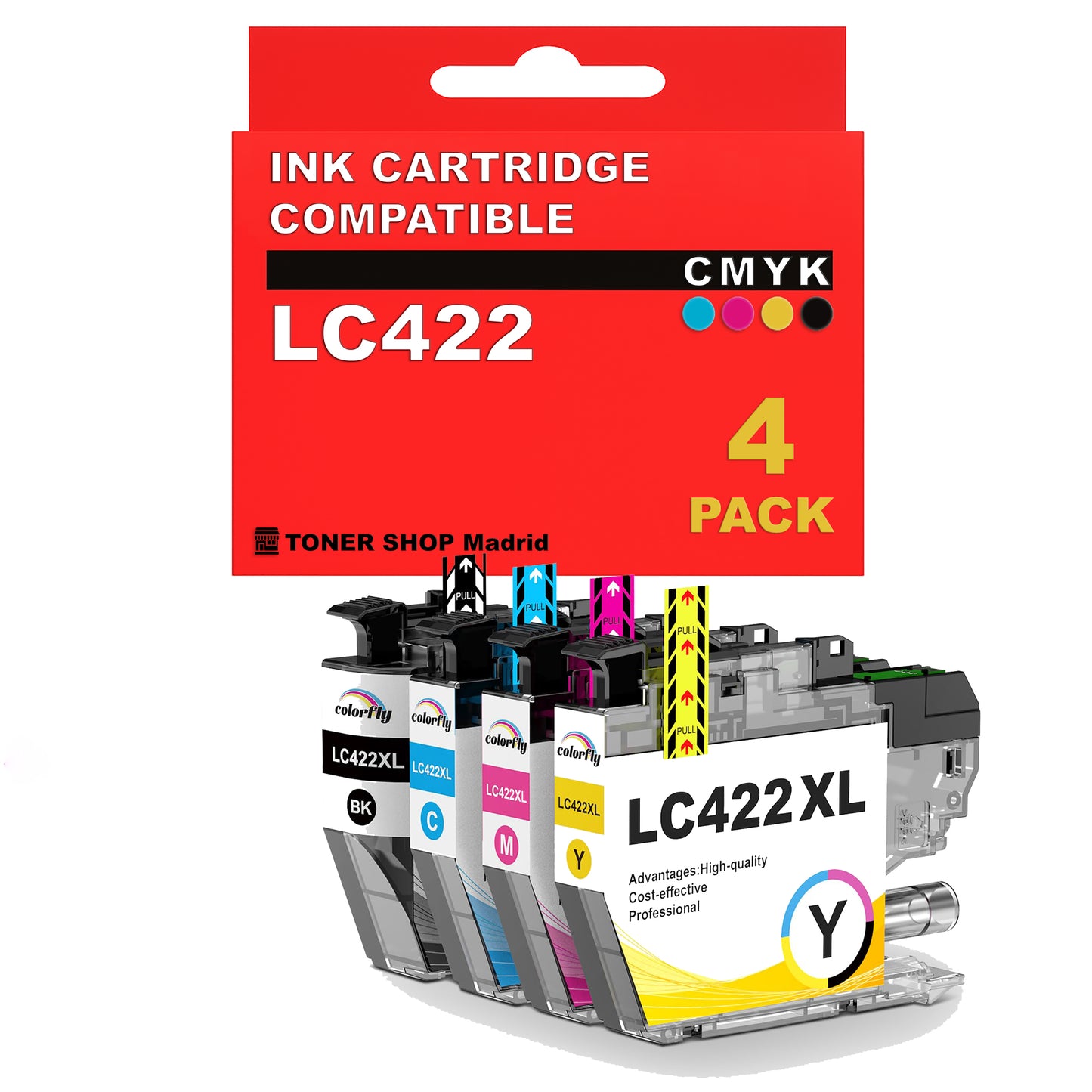 BDink Cartuchos de Tinta Original Brother LC422 CMYK (Pack 4)
