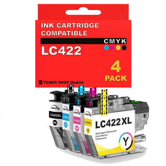 BDink Cartuchos de Tinta Original Brother LC422 CMYK (Pack 4)