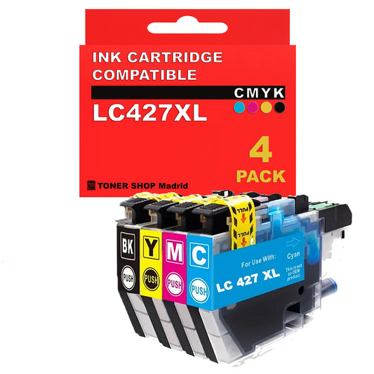 BDink Cartuchos Tinta Compatible Brother LC427XL CMYK (Pack 4)