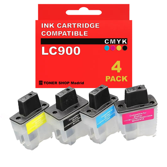 BDink Cartuchos Tinta Compatible Brother LC900 CMYK (Pack 4)