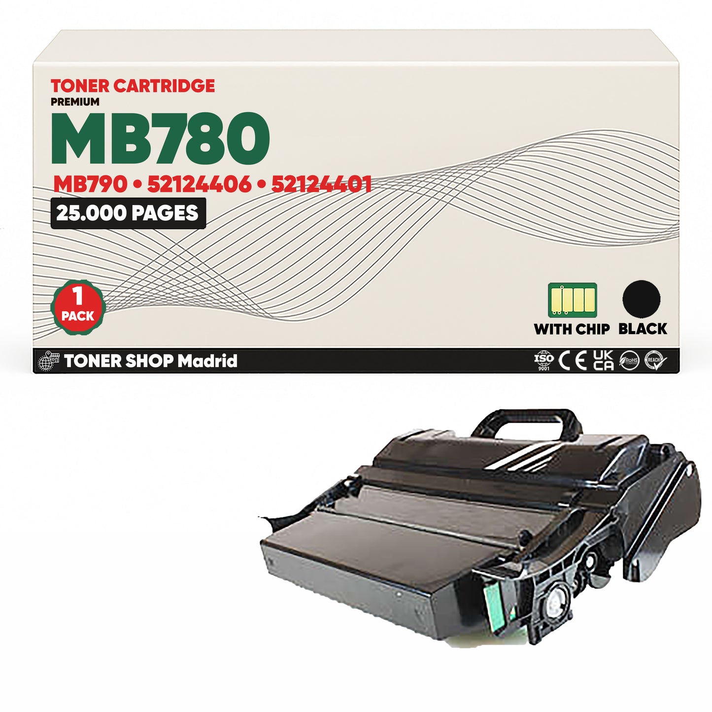 BDink Cartucho Tóner Compatible OKI MB780/MB790 Negro