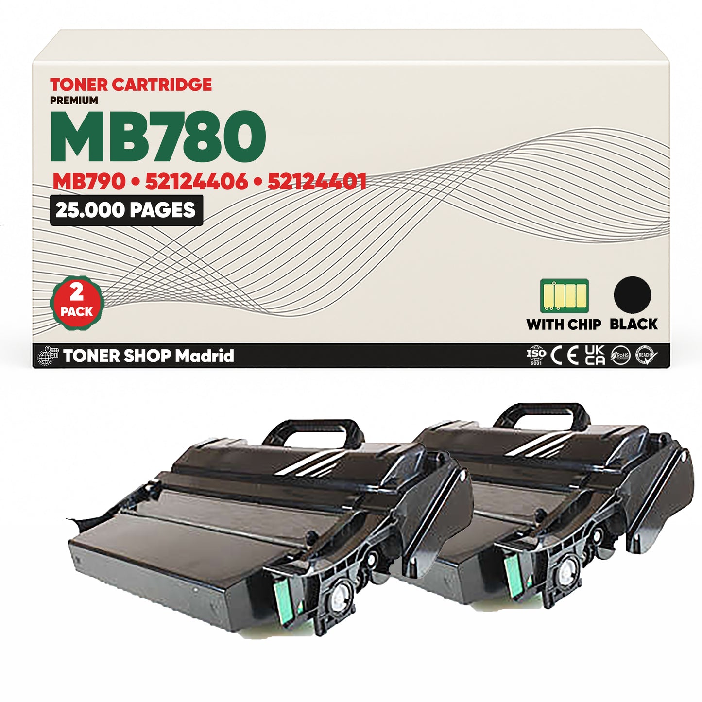 BDink Cartucho Tóner Compatible OKI MB780/MB790 Negro