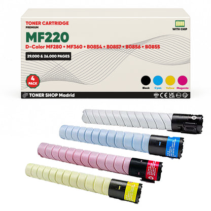 BDink Tóner Compatible Olivetti D-Color MF220/MF360 (Pack 4 CMYK)