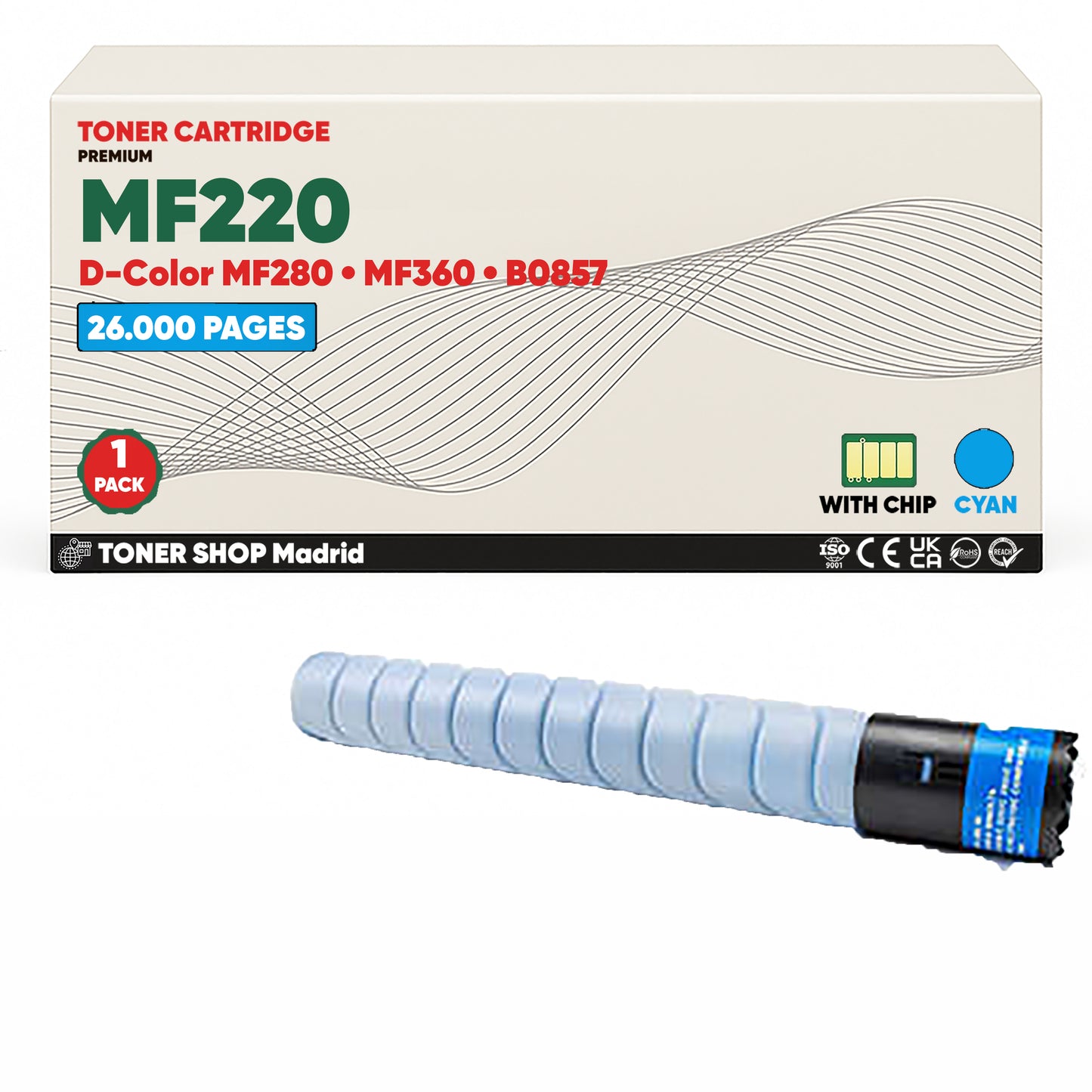 BDink Tóner Compatible Olivetti D-Color MF220/MF360 (Pack 4 CMYK)