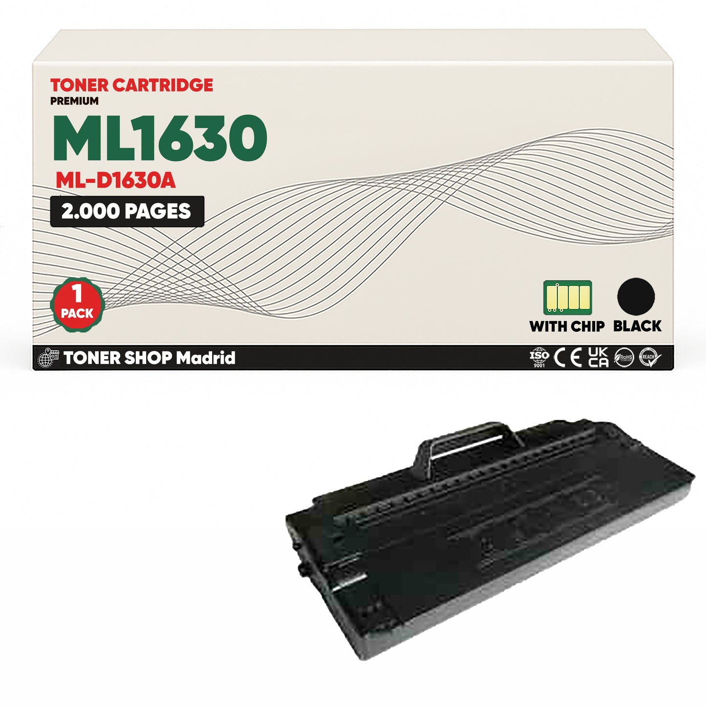 BDink Cartucho de Toner Compatible Samsung ML1630 Negro