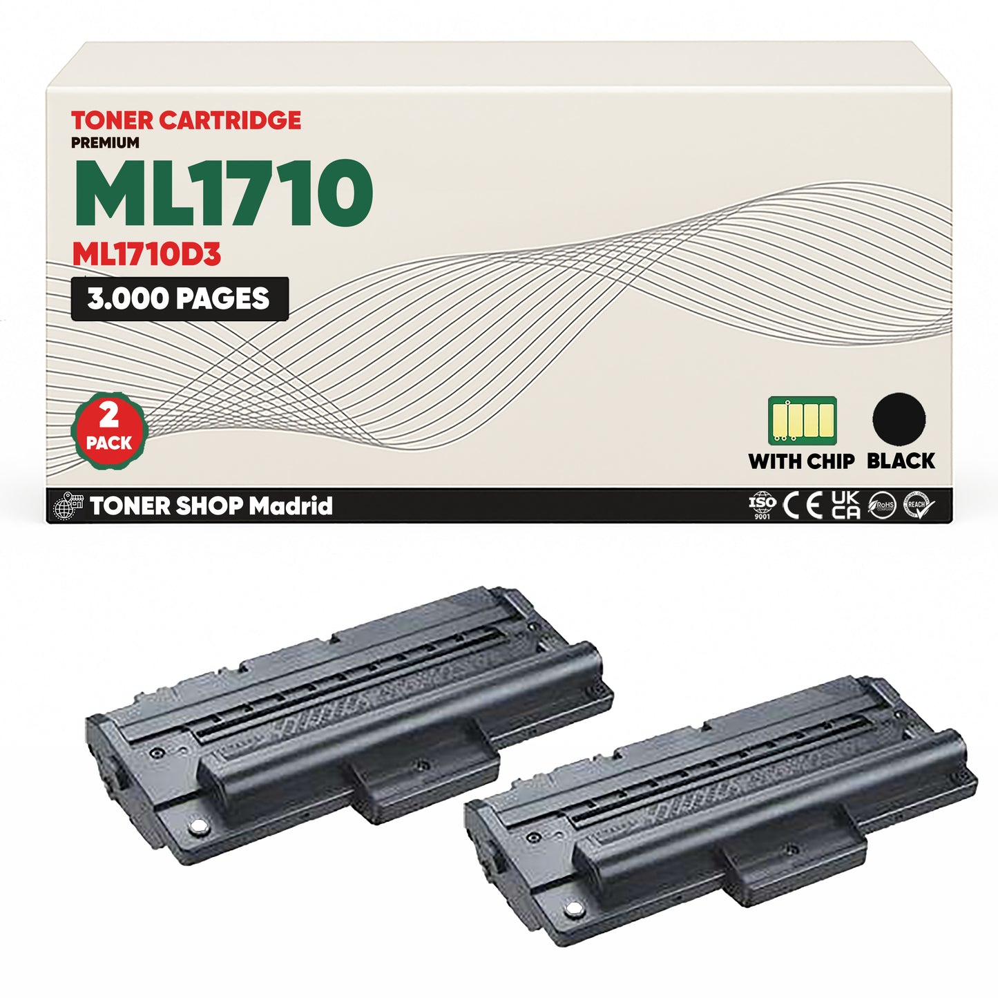 BDink Cartucho de Toner Compatible Samsung ML1710 Negro