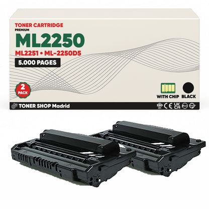 BDink Cartucho de Toner Compatible Samsung ML2250 Negro