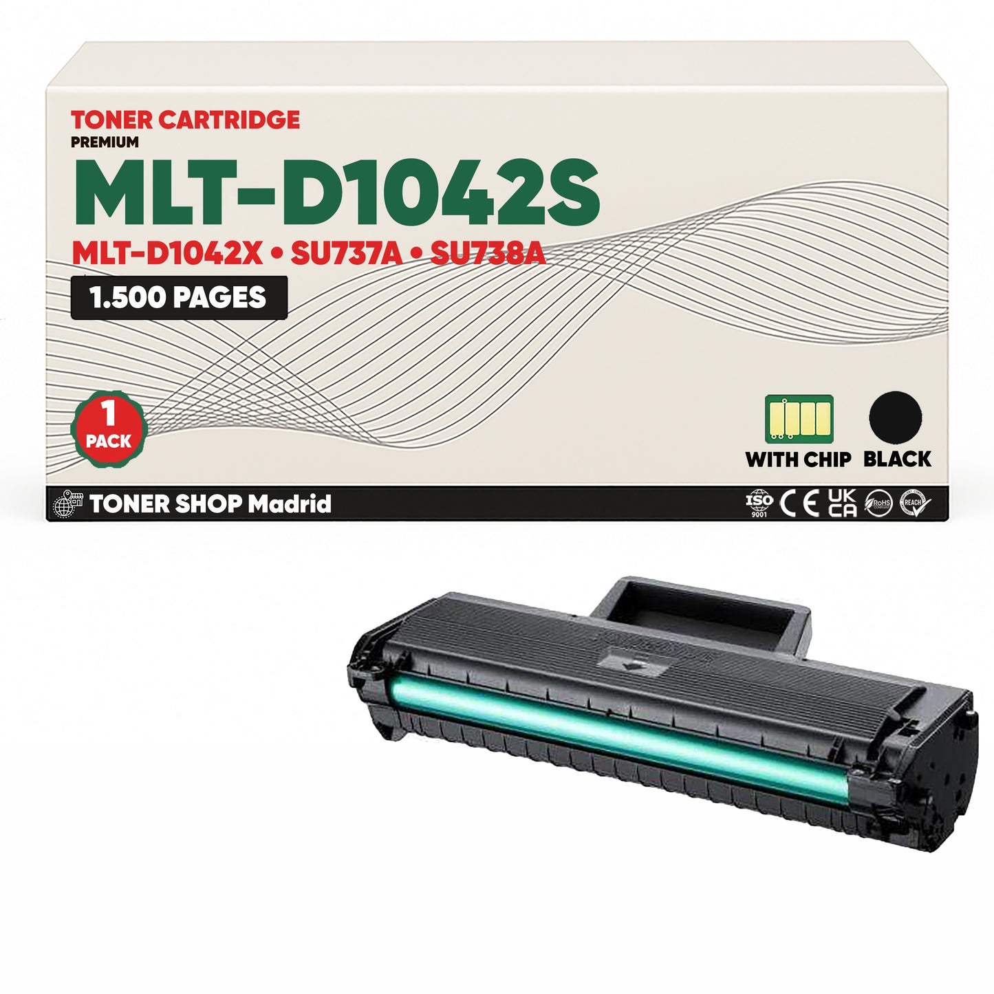 BDink Cartucho de Toner Compatible Samsung MLT-D1042S Negro