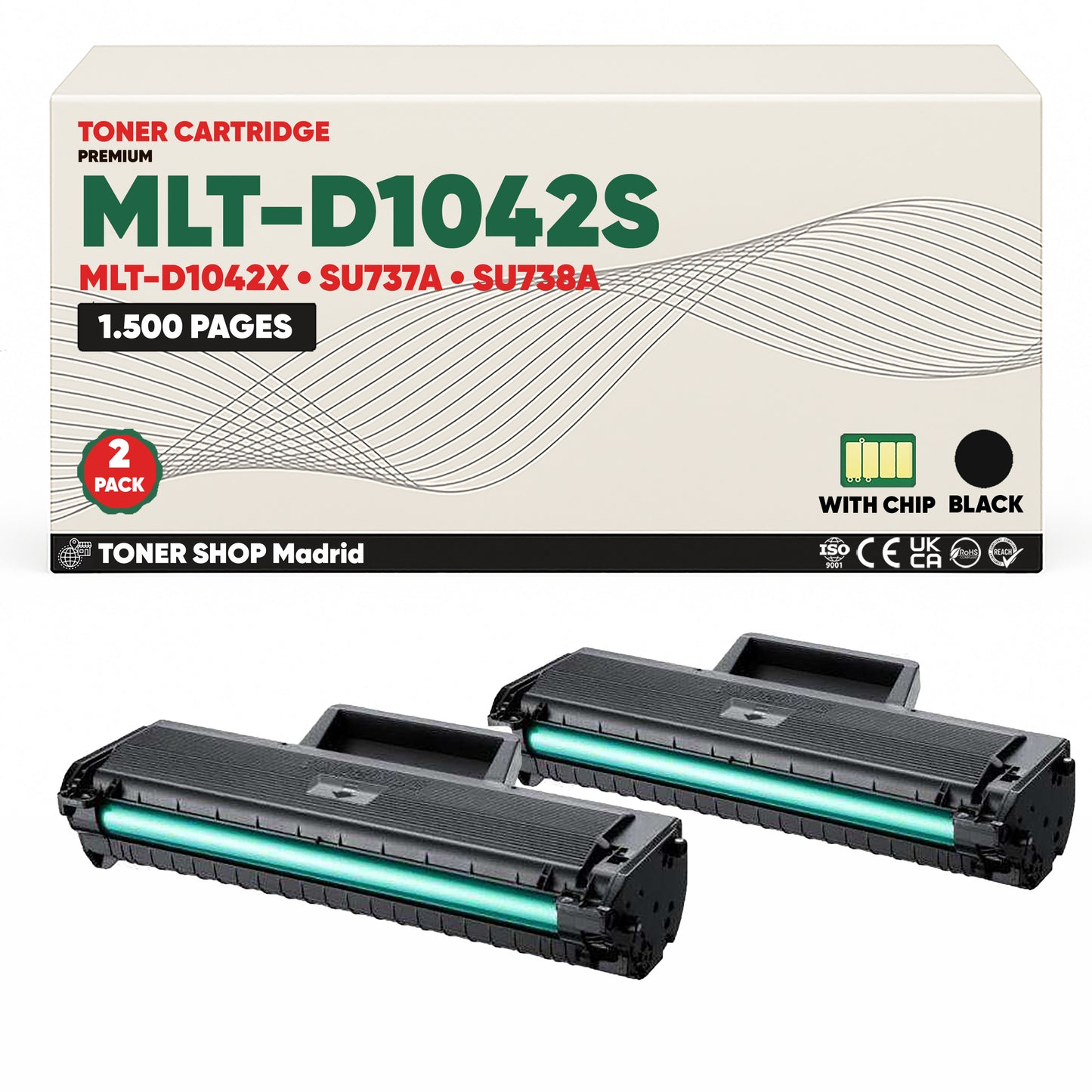 BDink Cartucho de Toner Compatible Samsung MLT-D1042S Negro