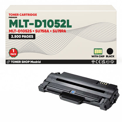 BDink Tóner Compatible Samsung MLT-D1052L Negro (Pack 1) Con Chip