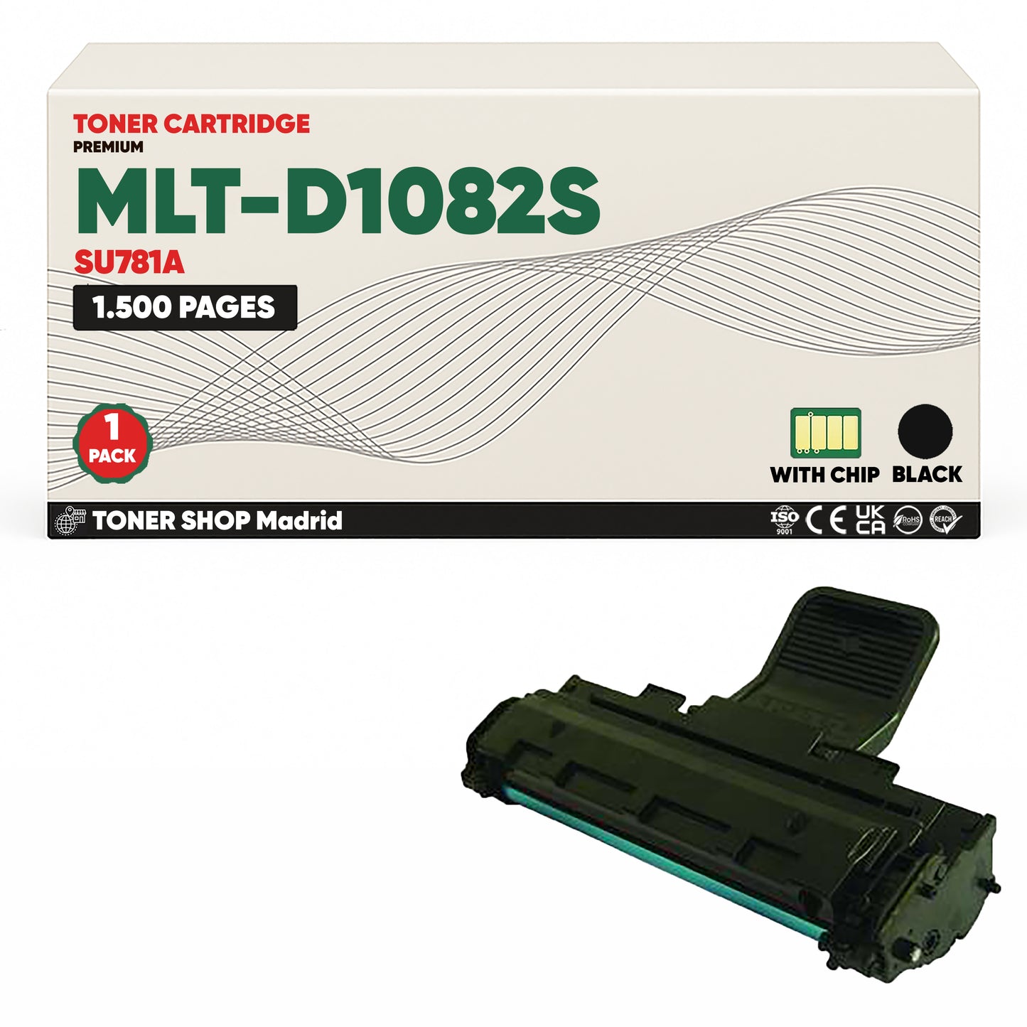 BDink Cartucho de Toner Compatible Samsung MLT-D1082S Negro