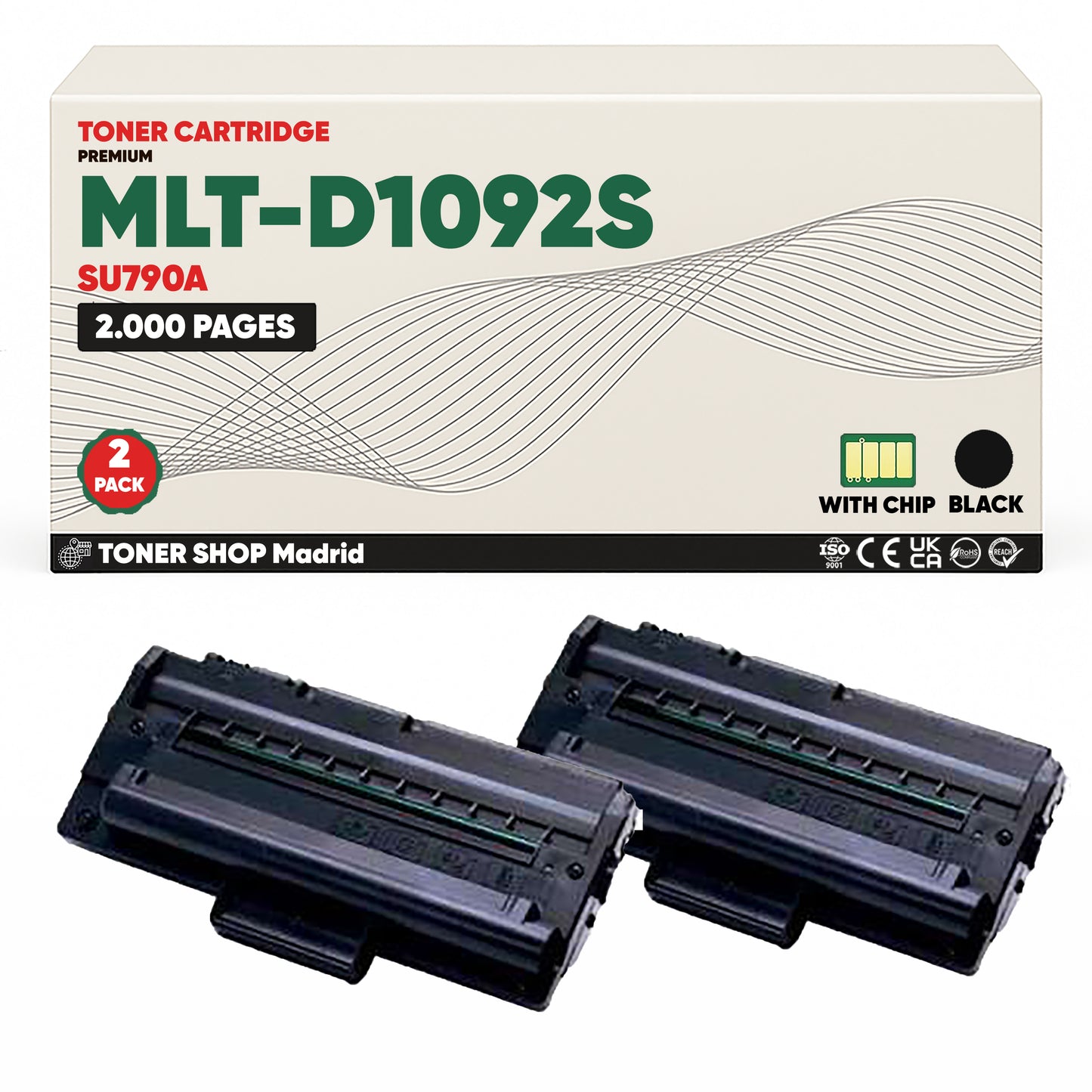 BDink Cartucho de Toner Compatible Samsung MLT-D1092S Negro