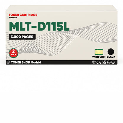 BDink Cartucho de Toner Compatible Samsung MLT-D115L Negro