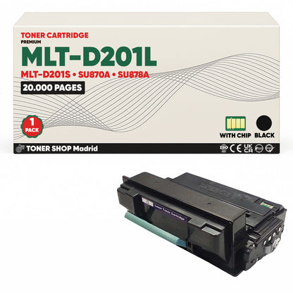 BDink Cartucho de Toner Compatible Samsung MLT-D201L Negro